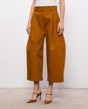 Balenciaga Brown culottes with logo patch 872548TUP22