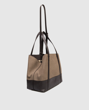 Peserico Brown combination tote bag S38379C0RCC830