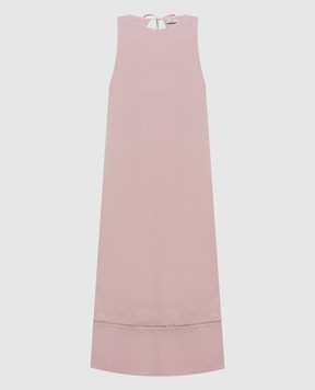 Peserico Pink dress with monil chain A0271901979