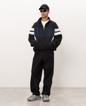 Vetements Black sports jacket with logo embroidery MH27TJ107B