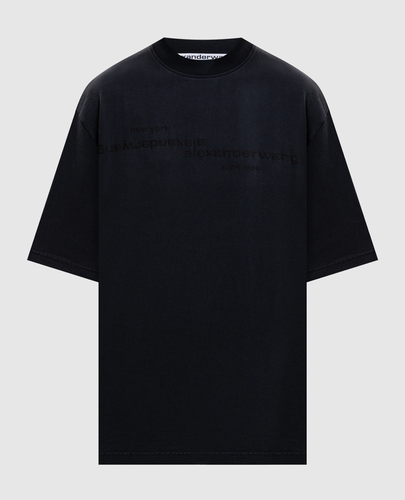 Black t-shirt with logo print