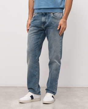 Dolce&Gabbana Blue jeans with logo patch GP02XDG8OV8