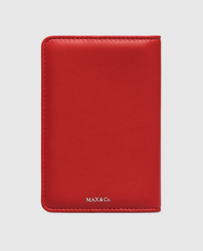 Max & Co Red passport cover with logo MCLCOLMO
