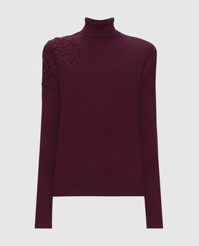 Ermanno Scervino Burgundy cashmere turtleneck D495M317APPYU