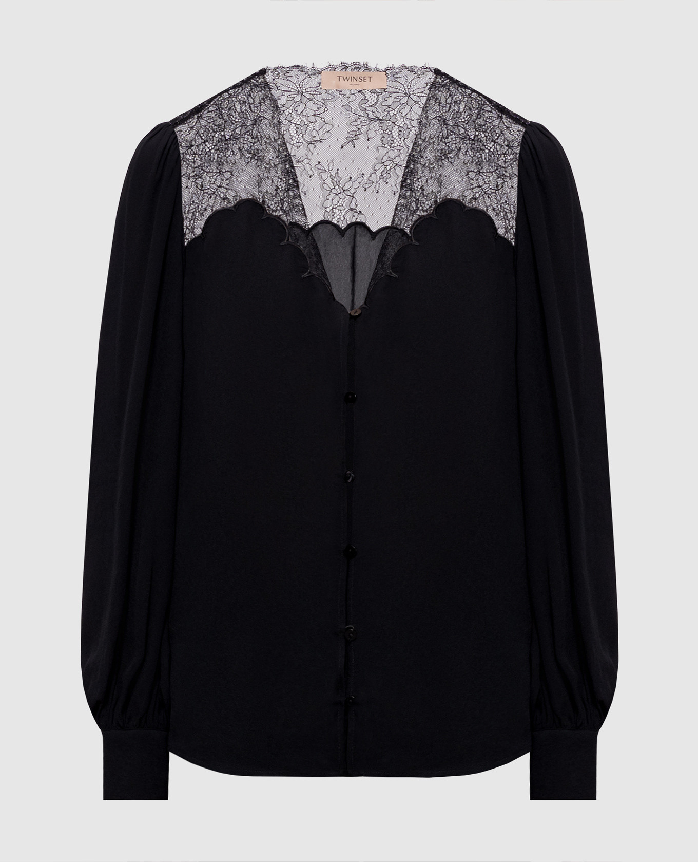 Black blouse with lace