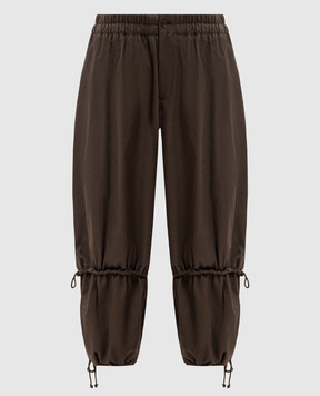 Y`S Yamamoto Khaki pants with drawstrings YVP88002