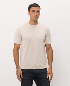 Bertolo Cashmere Beige cotton T-shirt 902204002056