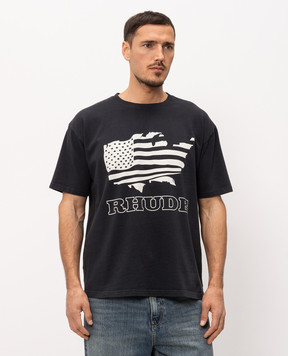 Rhude Black T-shirt with print RHSS26TT08012