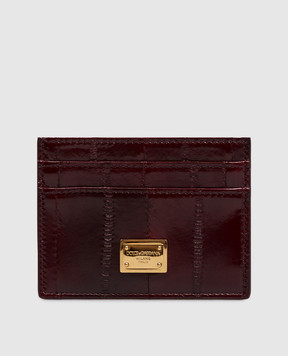 Dolce&Gabbana Burgundy leather cardholder BI0330A8B08