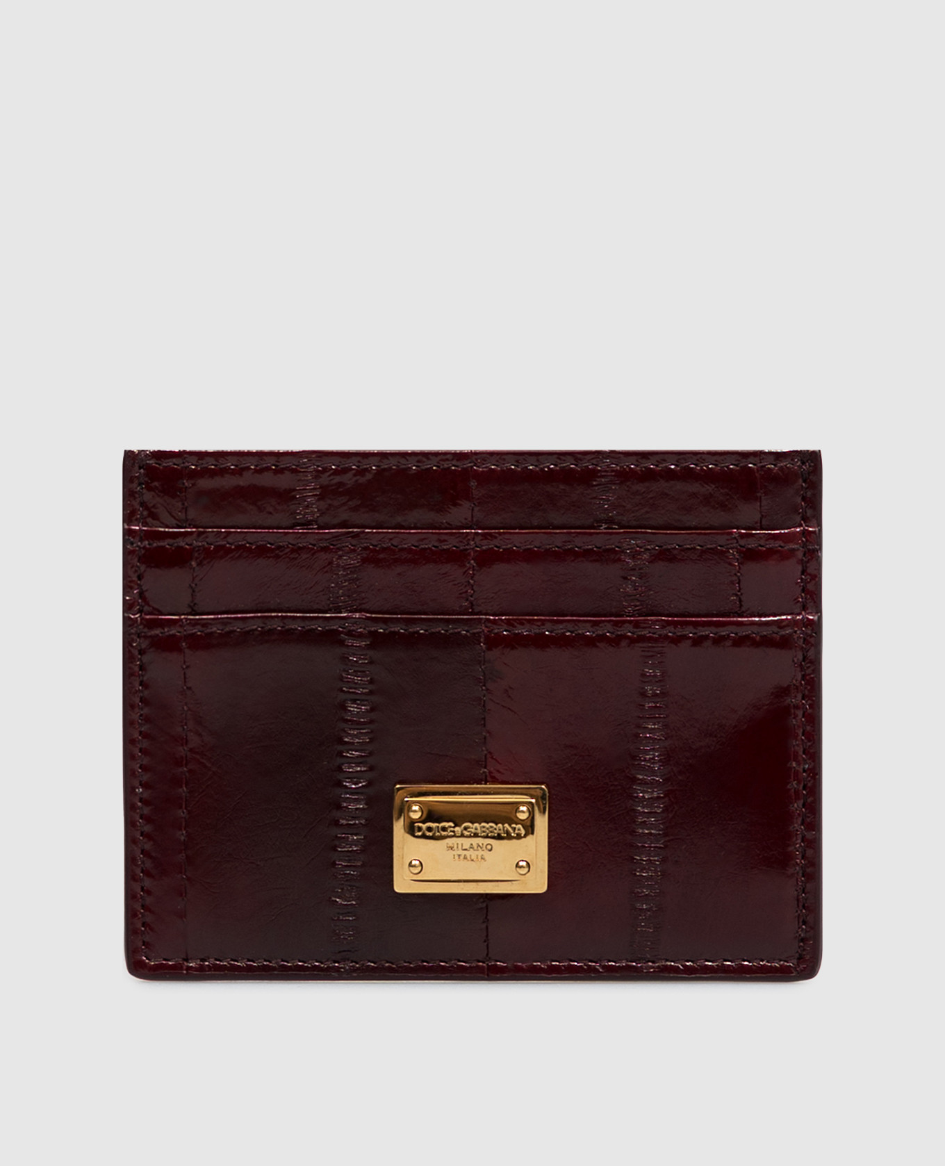 Burgundy leather cardholder