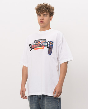 Balenciaga Ivory T-shirt with print 764235TUVS3