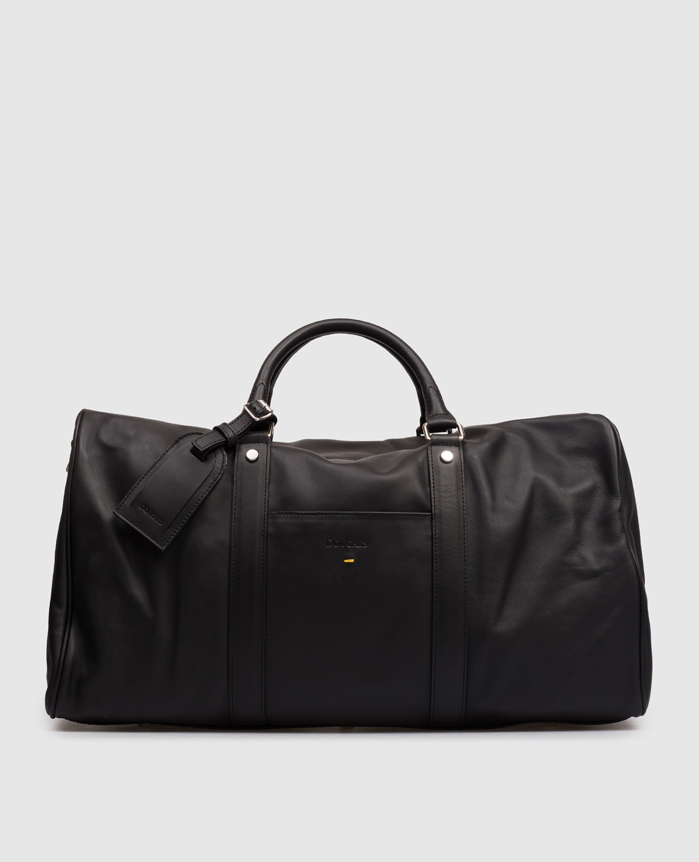 

Black leather travel bag with embossed logo Doucal's