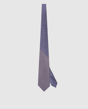 Stefano Ricci Blue silk tie Geometries CXDD45076
