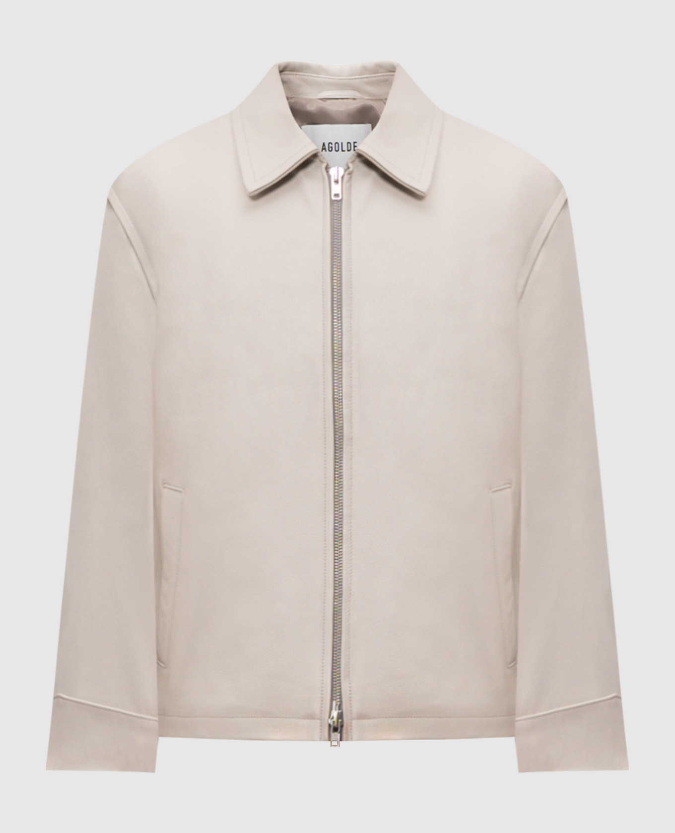 

Chadwick Ivory Leather Jacket AGOLDE, Beige
