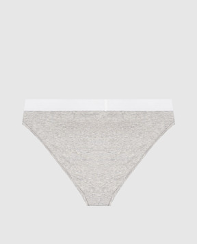 Maison Margiela MM6 Grey melange briefs with emblem pattern MKL840060
