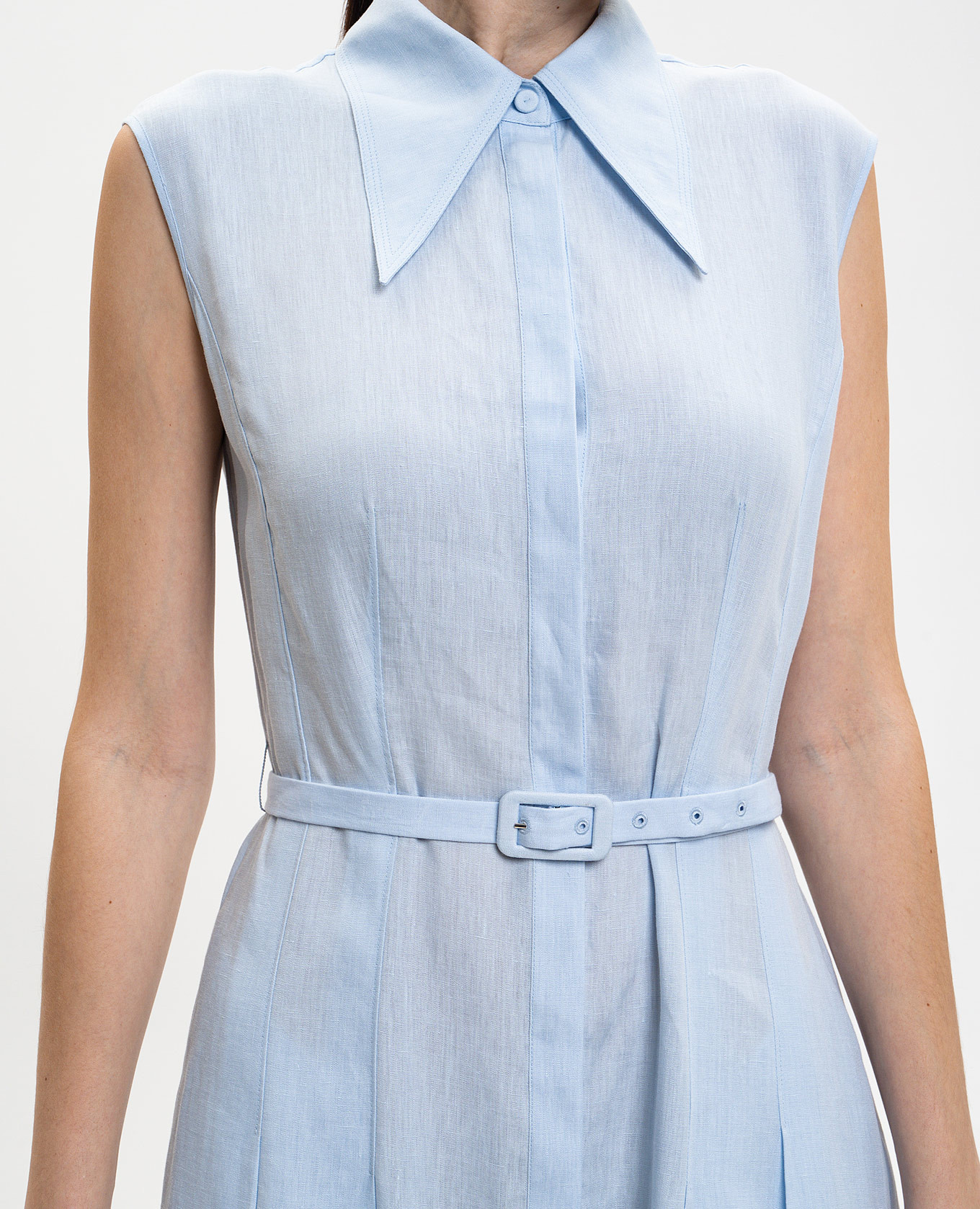 

Durand blue linen shirt dress Gabriela Hearst, Light blue