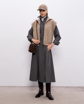 Brunello Cucinelli Gray shirt with wool MPW07NB206