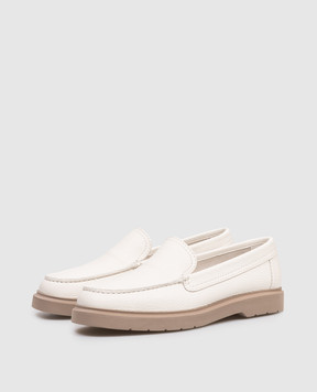 Brunello Cucinelli White leather loafers MZDKG3255