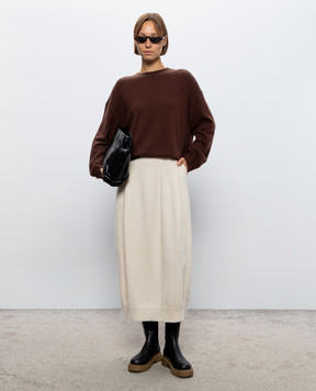 BOBOUTIC Brown cashmere and silk jumper 5105