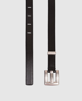 Balmain Anthem Black Leather Belt HN1WJ234LSAX