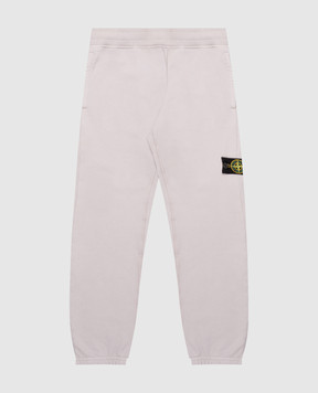 Stone Island Children's gray joggers with patch L2S166200003S0A2014