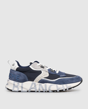 Voile Blanche Blue CLUB01 combination sneakers with textured logo 0012019021021C05