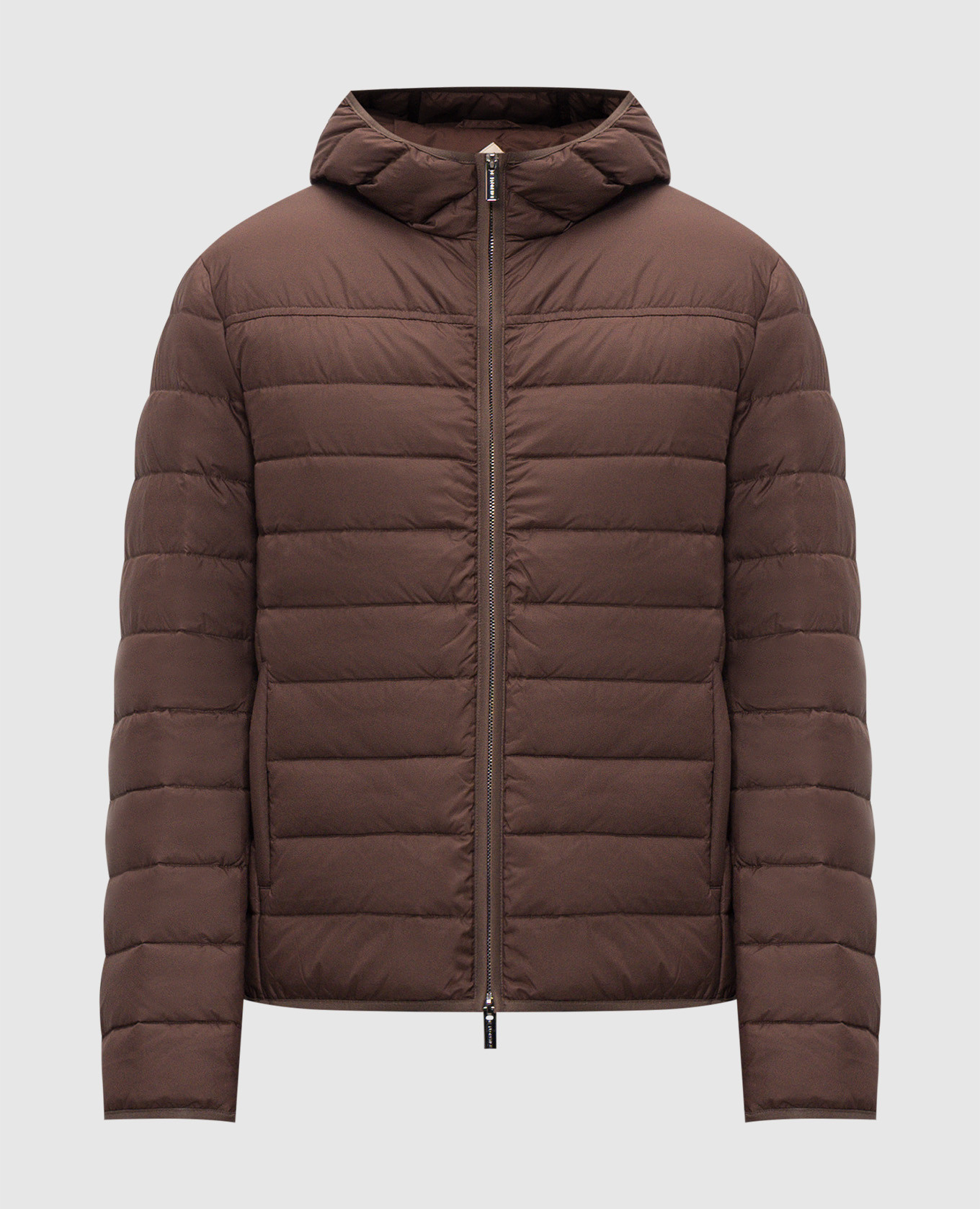 Brown down jacket with hood Be Florence