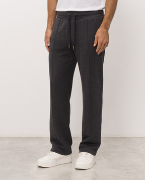 Dolce&Gabbana Grey sweatpants with logo patch GP0M5TG7Q2O