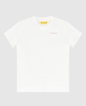 Off-White Children's white T-shirt with logo print 44GAA001S26J005
