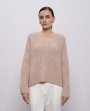Peserico Beige alpaca wool pullover S99074F0309196