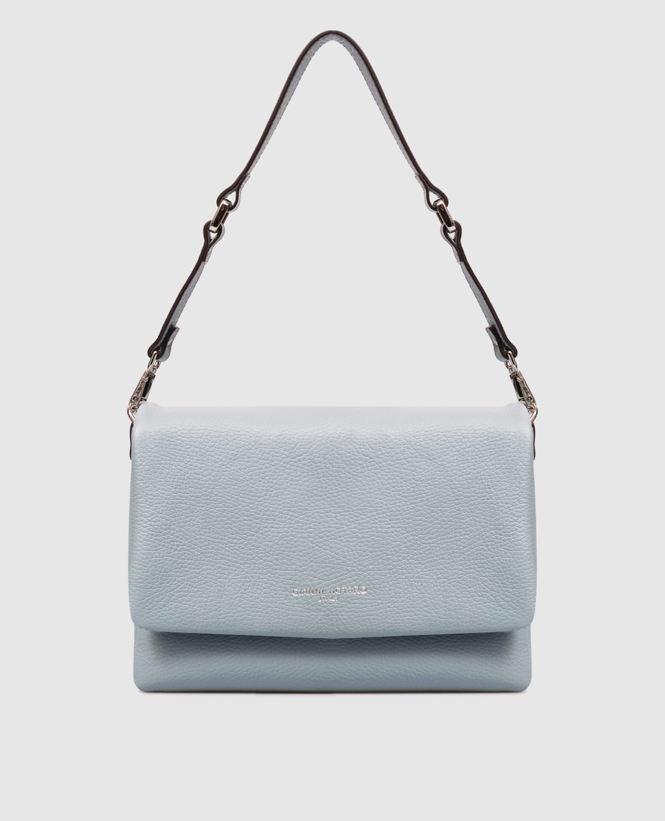 

Dollaro blue leather messenger bag Gianni Notaro, Light blue