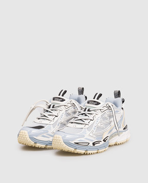 Off-White Blue Be Right Back Mesh Logo Combo Sneakers OWIA289S26FAB001