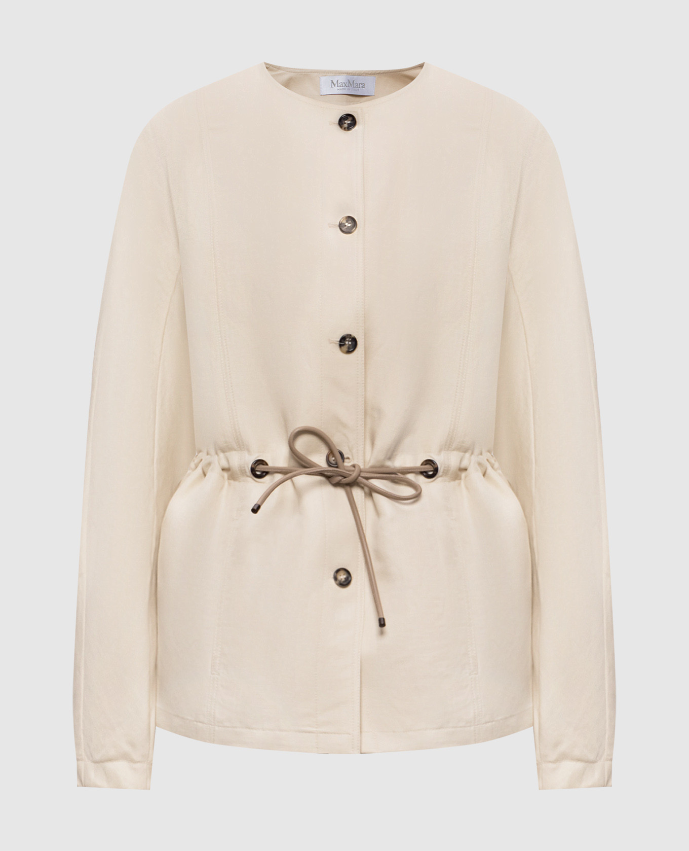 

Beige MXMCAREZZA linen and silk jacket Max Mara