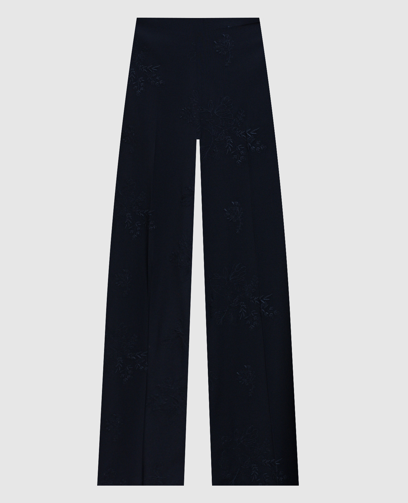 Blue pants with embroidery