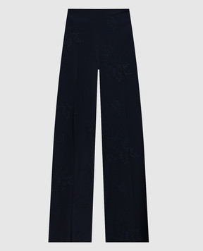 Twinset Blue pants with embroidery 261TE2023