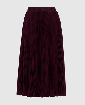 Ermanno Scervino Burgundy checked midi skirt D492O363WVI