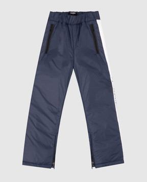 Balmain Children's blue ski pants with logo print BZ6L10N0372