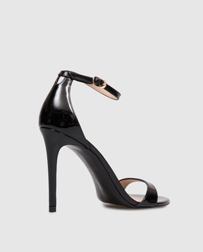 Stuart Weitzman Black patent leather sandals NUDIST SJ995
