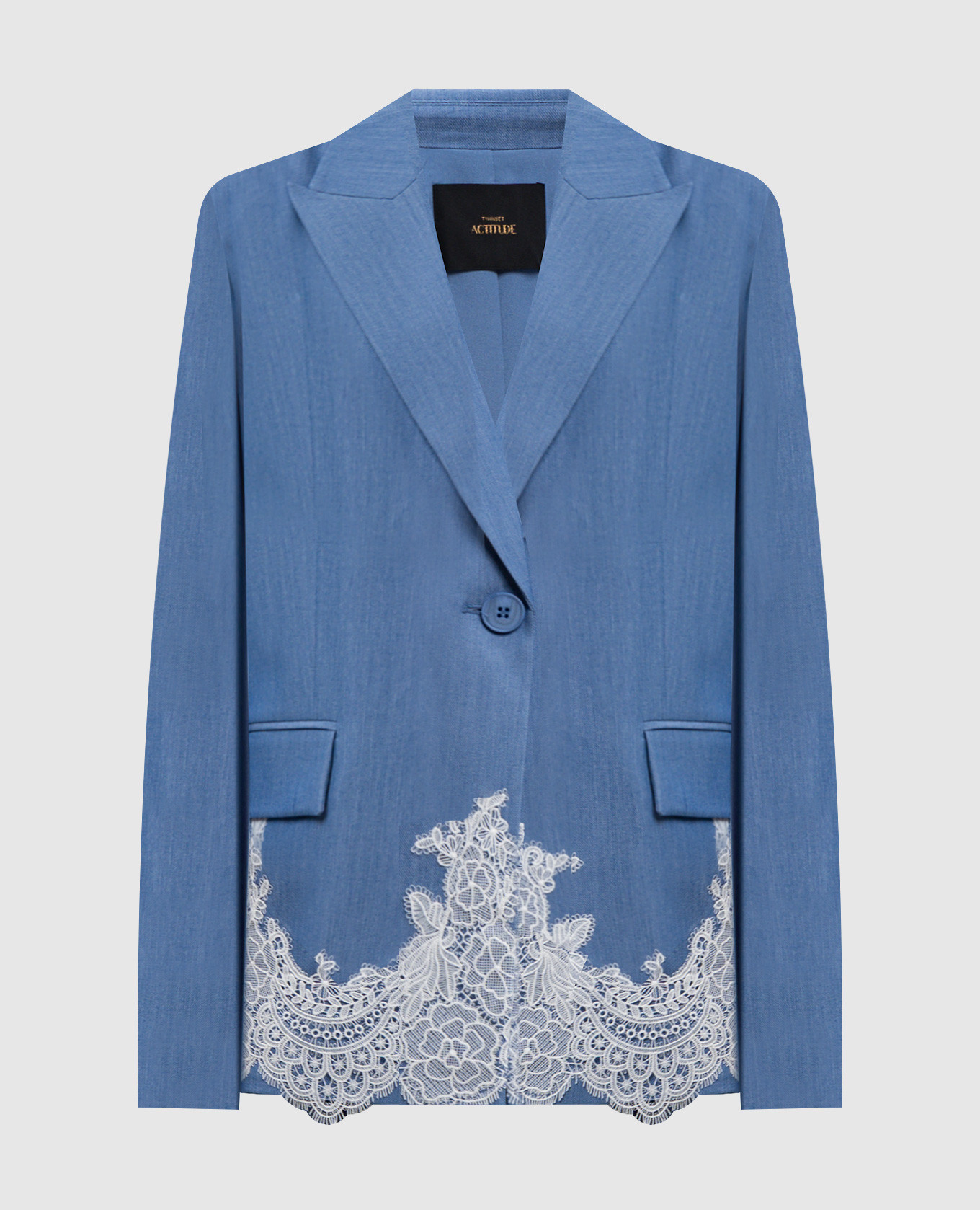 Blue jacket with lace