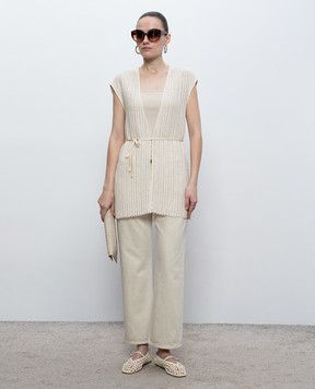 Peserico Beige vest for smell E03044A06145
