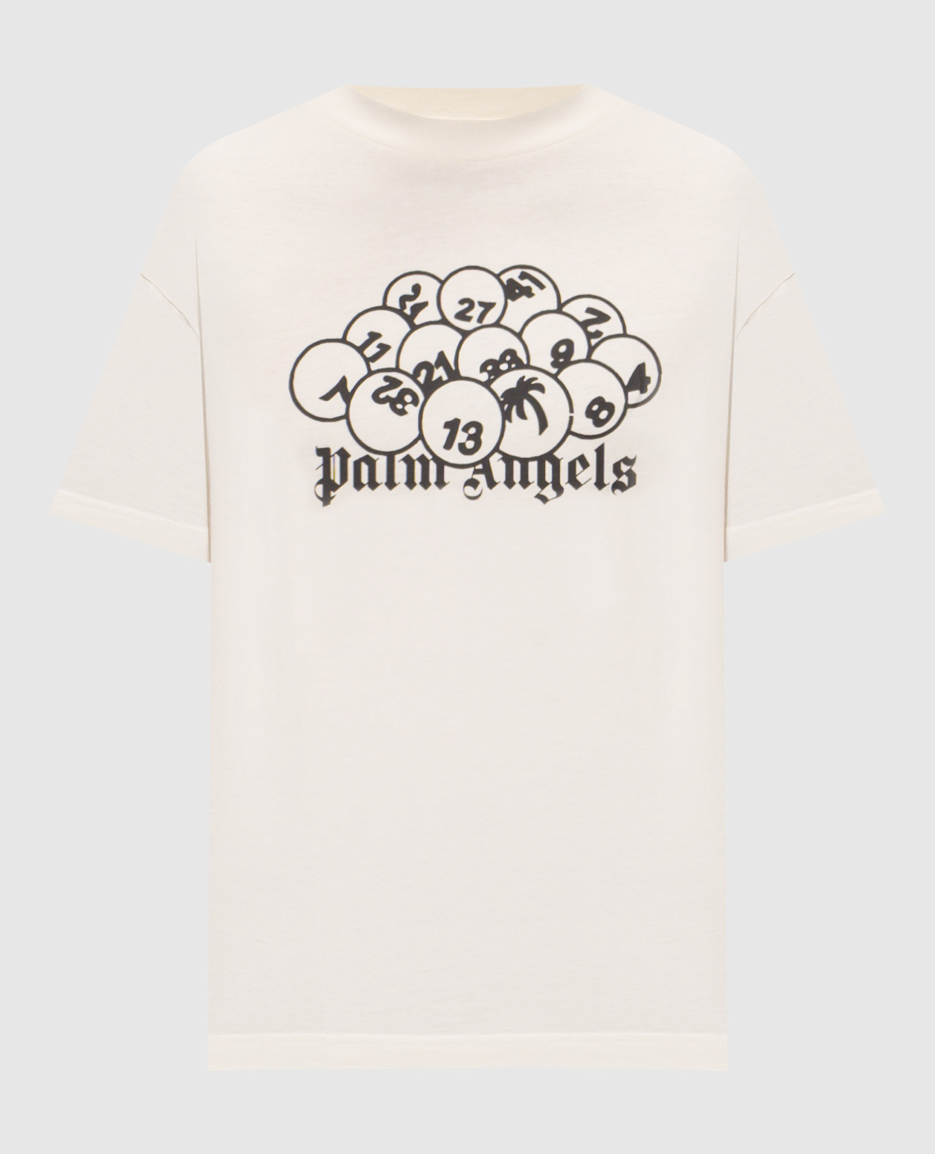 Ivory T-shirt with Pool branded print