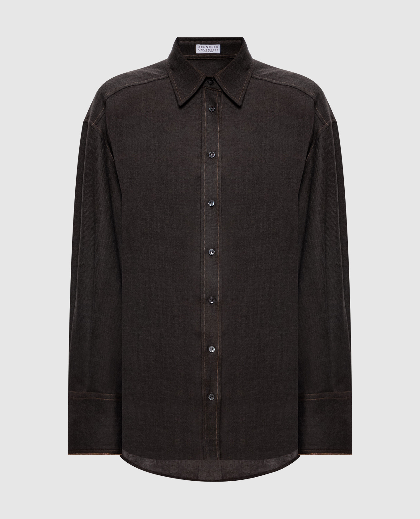 Brown wool shirt