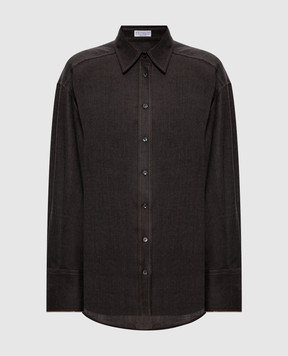 Brunello Cucinelli Brown wool shirt MP550M1M06