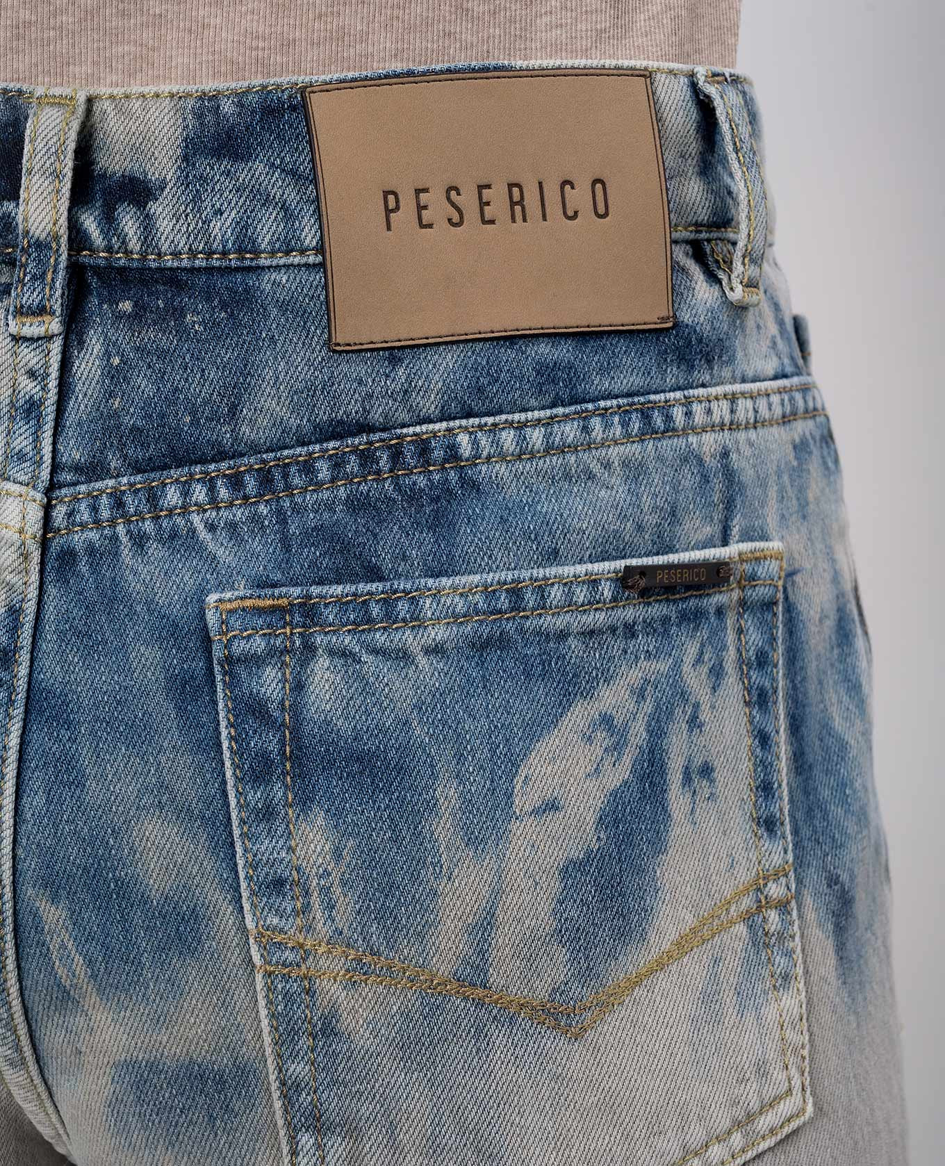 Grey jeans with logo patch Peserico 5