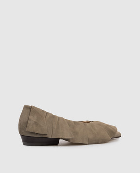 JW Anderson Khaki suede ballet flats BL0037LA0386
