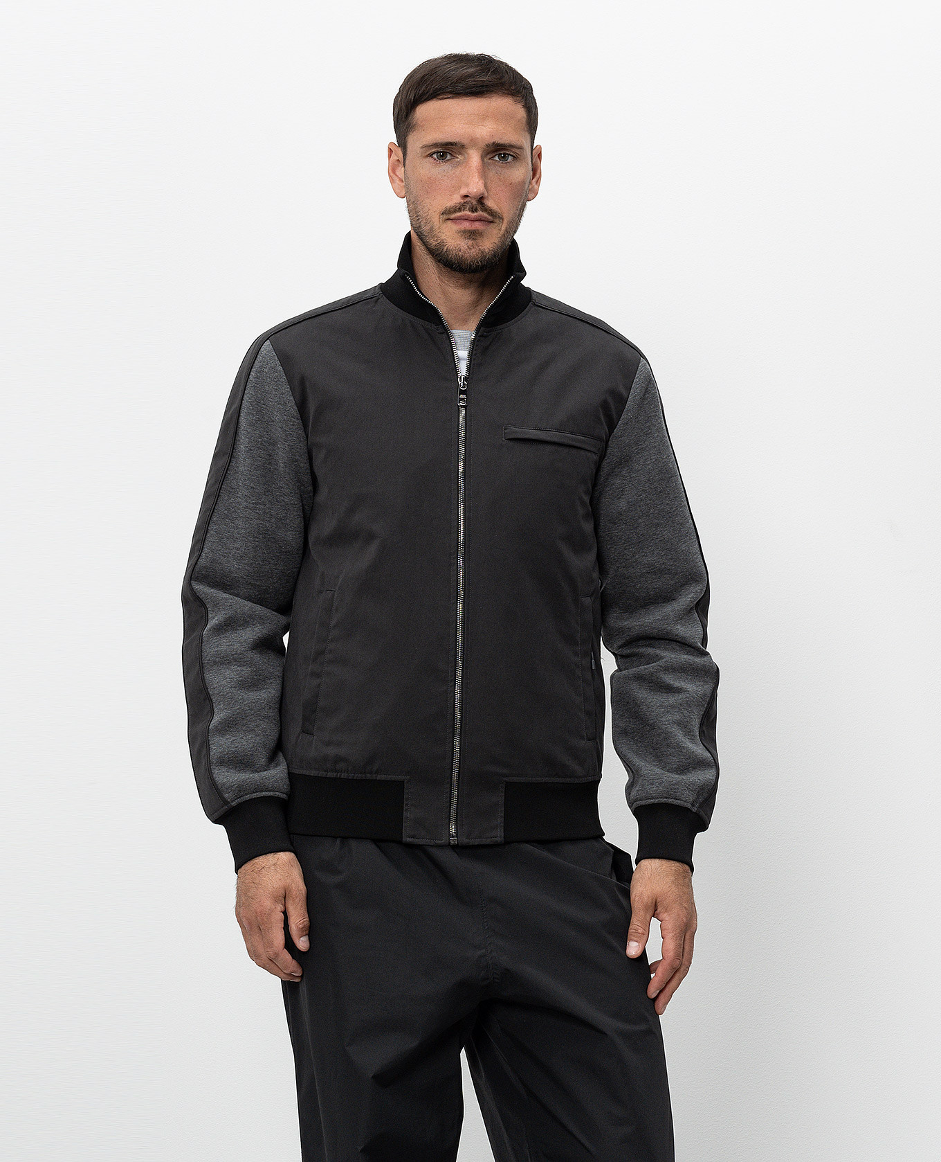 Grey jacket with logo patch Dolce&Gabbana 2