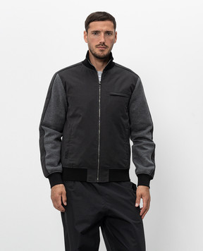 Dolce&Gabbana Grey jacket with logo patch G9CBMTHUML9