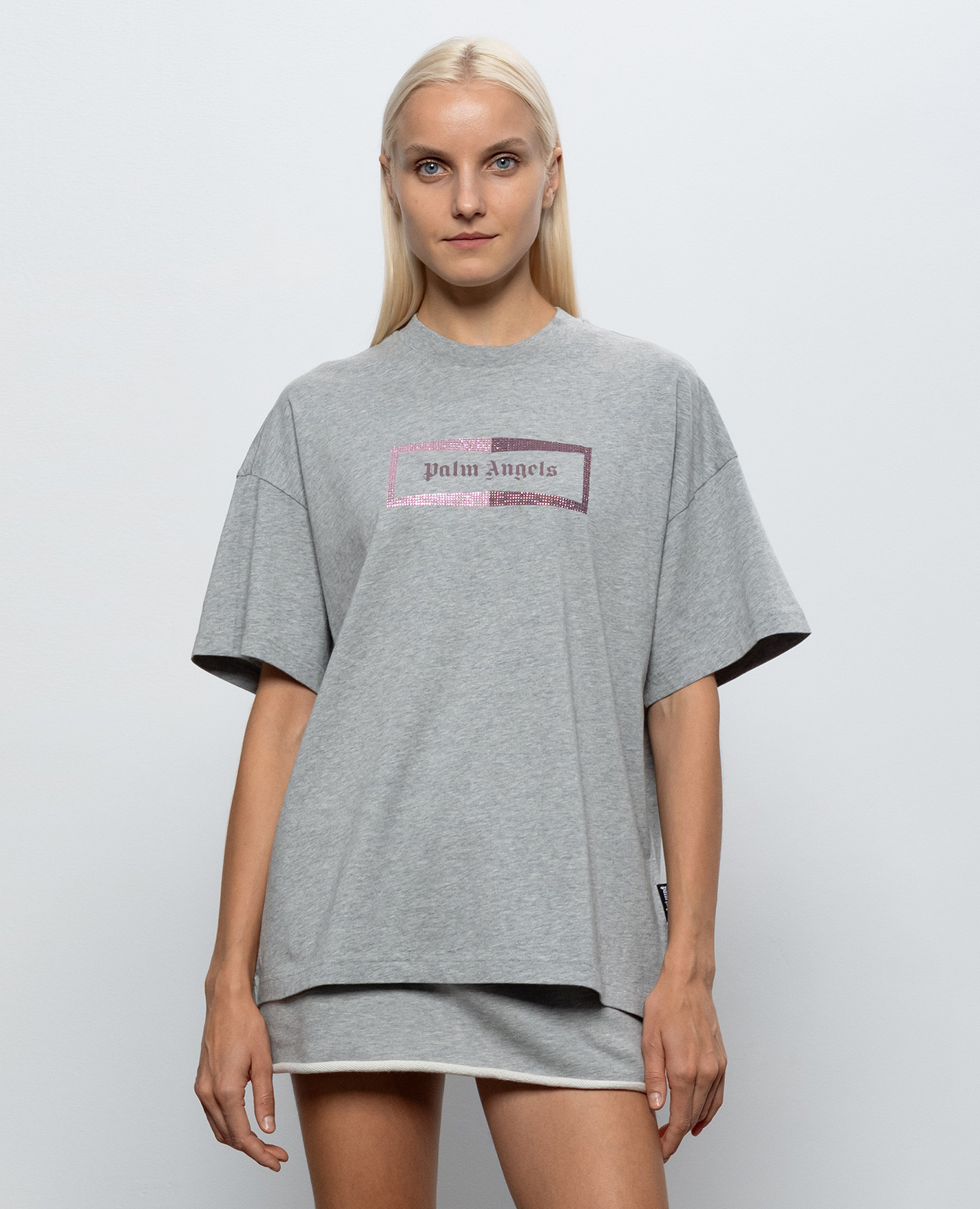 Grey melange T-shirt Palm Angels 3