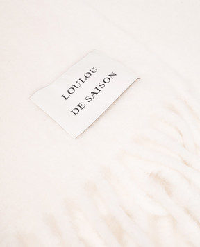 Loulou de Saison Santo white alpaca wool scarf SANTO