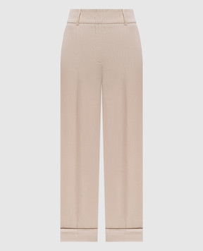 Peserico Beige linen pants A04210D02606